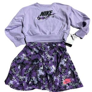 Nike Floral Pullover Sweatshirt & Dri-FIT Skort 2-Piece Set  Size 6  Adorable!!